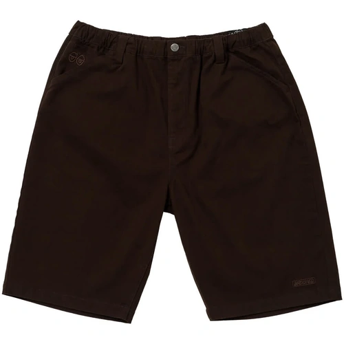 Krooked Shorts Eyes Twill Brown [Size: 28 inch Waist] [Colour: Brown]