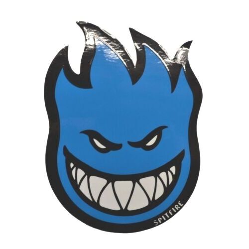 Spitfire Sticker Fireball Large Blue 8 Inch Width