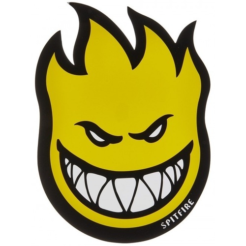Spitfire Sticker Fireball Large Yellow 8 Inch Width