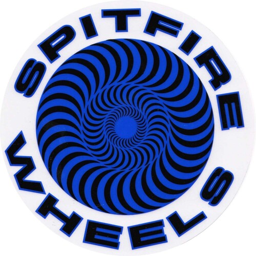 Spitfire Sticker Classic Swirl Large 20cm White/Blue