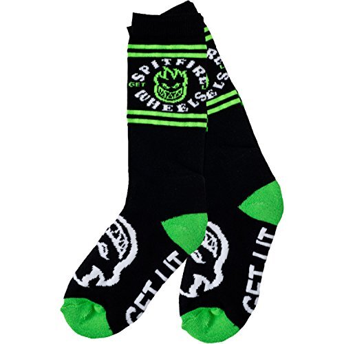 Spitfire Youth Socks Classic Bighead Black/Green US 5-7 (Fits US 2-4)