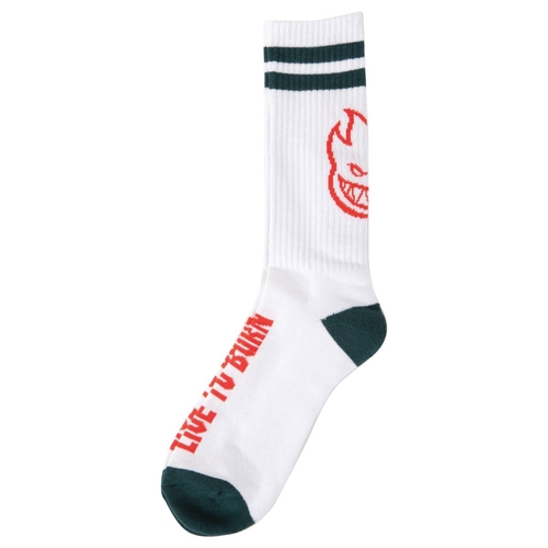 Spitfire Socks Bighead LTB 1pk White/Red/Green