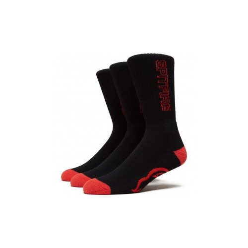 Spitfire Socks 3pk Classic 87 Black/Red