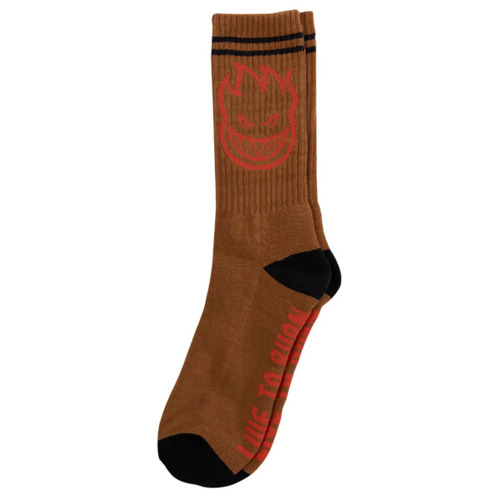 Spitfire Socks Bighead Brown/Red Black US 8-12