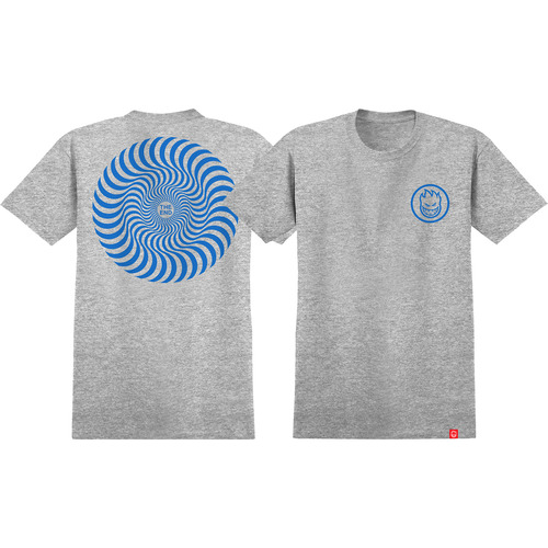 Spitfire Youth Tee Classic Swirl Heather Grey/Blue [Size: Youth 12/Medium]