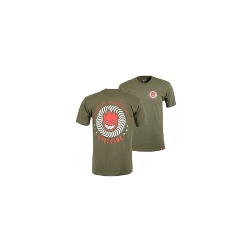 Spitfire Youth Tee KTUL Green/Red [Size: Youth 10/Small]