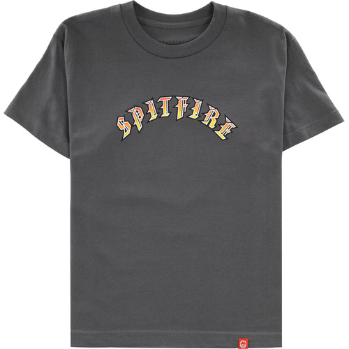 Spitfire Tee Old E Charcoal [Size: Mens Small]