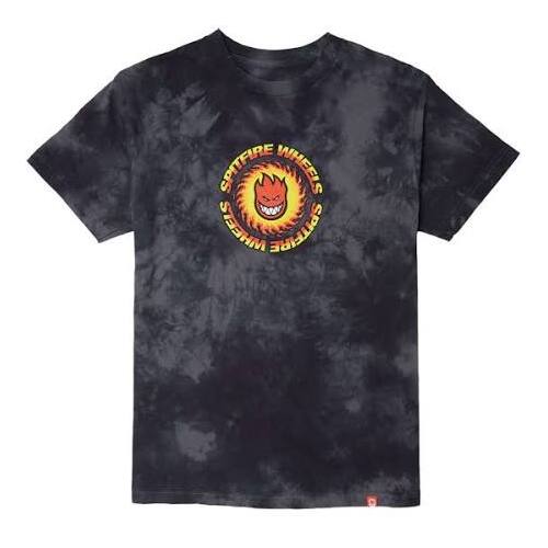 Spitfire Tee OG Fireball Tie Dye Black [Size: Mens Medium]