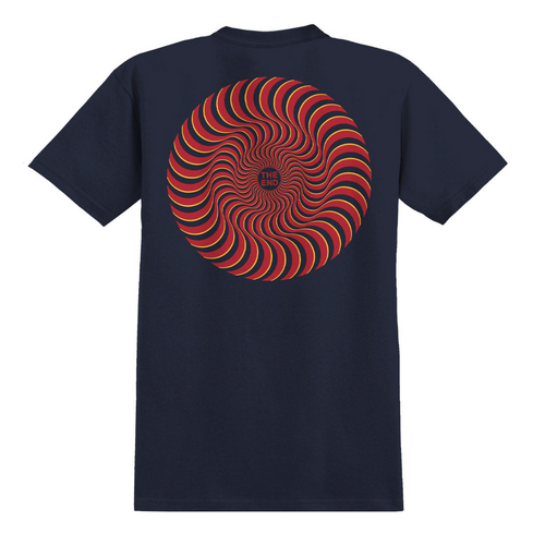 Spitfire Tee Classic Swirl Overlay Navy [Size: Mens Small]