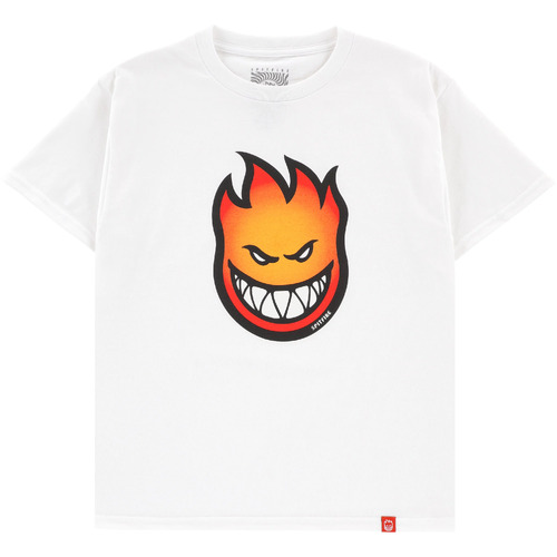 Spitfire Youth Tee Bighead Fade Fill White/Orange [Size: Youth 10/Small]