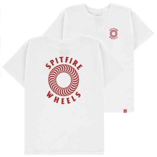 Spitfire Youth Tee Hollow Classic White/Red [Size: Youth 10]