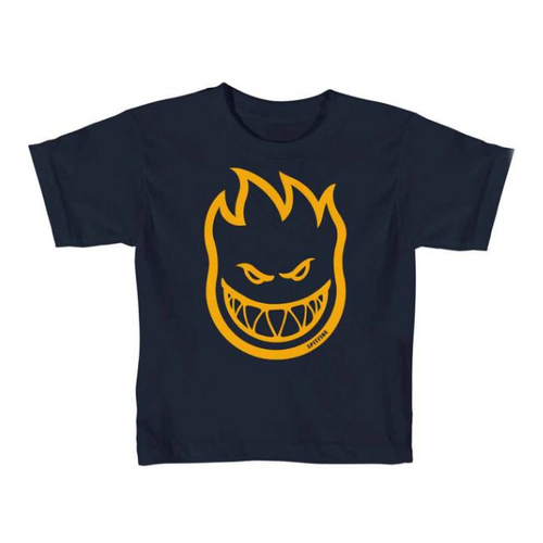 Spitfire Youth Tee Bighead Navy/Gold [Size: Youth 2]