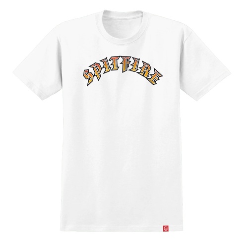 Spitfire Youth Tee Old E Fade Fill White [Size: Youth 10]