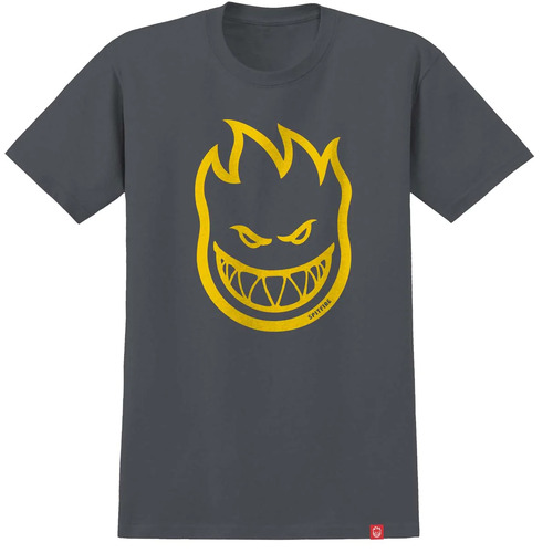 Spitfire Youth Tee Bighead Charcoal/Yellow [Size: Youth 10]