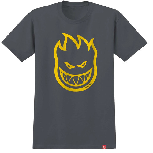 Spitfire Youth Tee Bighead Charcoal/Yellow [Size: Youth 12]