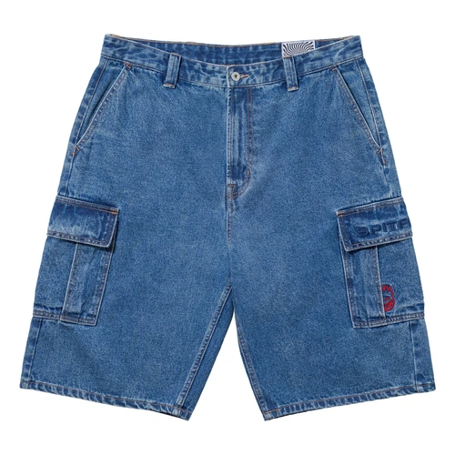 Spitfire Shorts Classic 87 Denim Cargo Blue [Size: Mens Small] [Colour: Blue]
