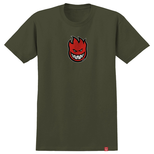 Spitfire Tee Bighead Mid Flame Military Green [Size: Mens Large] [Colour: Green]