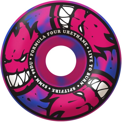 Spitfire Wheels F4 99D Afterburn Black/Pink 52mm