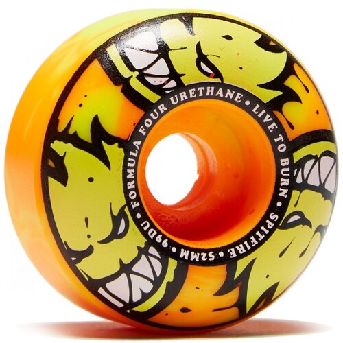 Spitfire Wheels F4 99D Classic Afterburn Orange/Yellow 52mm