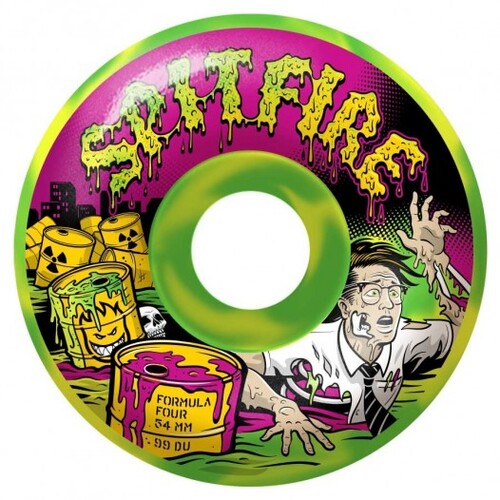 Spitfire Wheels F4 99D Toxic Apocalypse Green 54mm