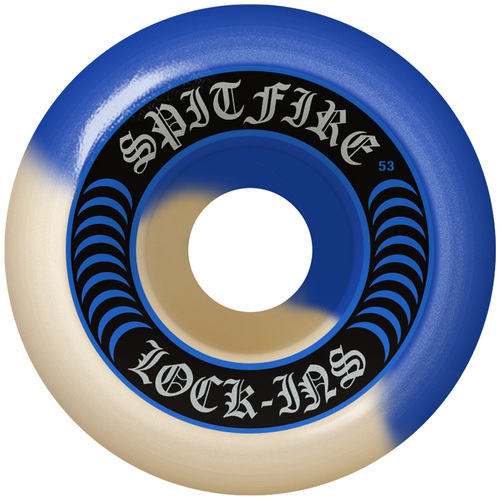 Spitfire Wheels F4 99D Lock Ins Swirl White/Blue 52mm