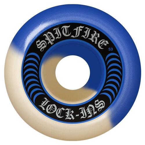 Spitfire Wheels F4 99D Lock Ins Swirl White/Blue 55mm