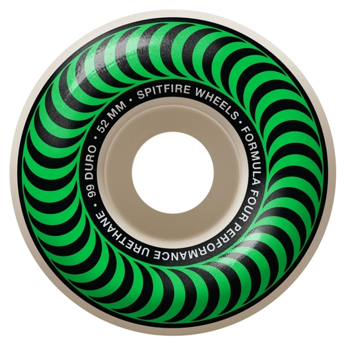Spitfire Wheels F4 99d Classic Swirl Green 52mm