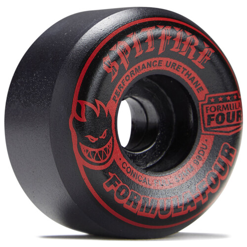 Spitfire Wheels F4 99D Conical Full Blackout Red 52mm