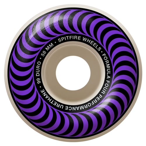 Spitfire Wheels F4 99D Classic Swirl Black/Purple 58mm