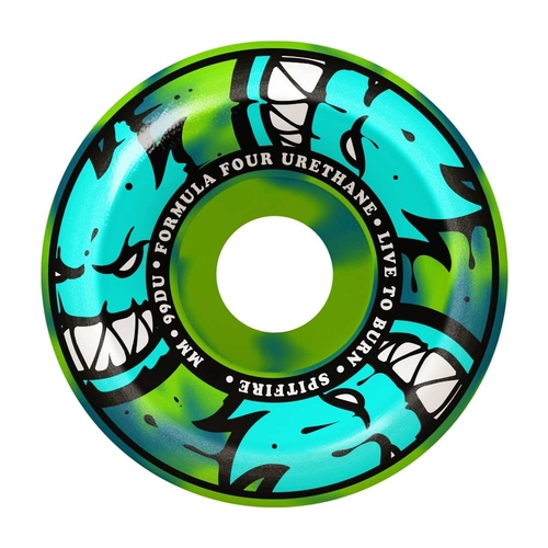 Spitfire Wheels F4 99D Classic Afterburn Blue/Green 54mm