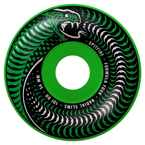Spitfire Wheels F4 101D Radial Venom Mash Black/Green 53mm