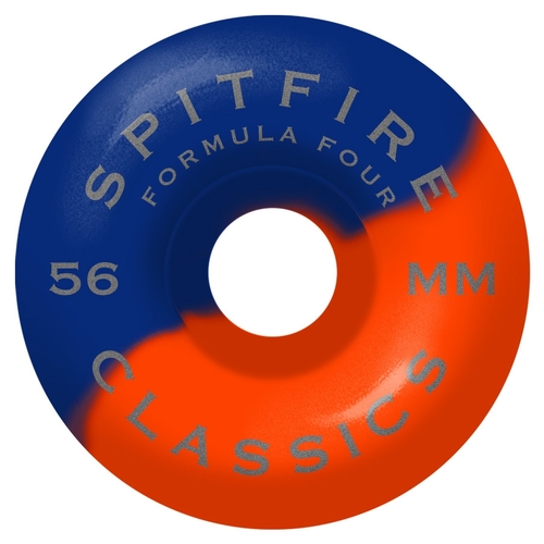 Spitfire Wheels F4 99D Classic Swirls Blue/Orange 56mm