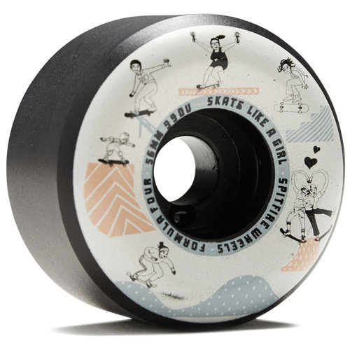 Spitfire Wheels F4 99D Conical Full Skate Like a Girl Black 56mm