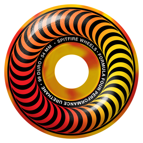 Spitfire Wheels Formula 4 99D Multi Swirl Red/Yellow 54mm