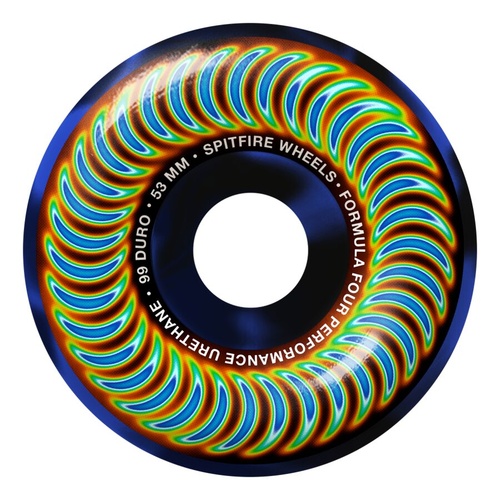 Spitfire Wheels F4 99D Classic Radioactive 53mm Blue/Black Swirl
