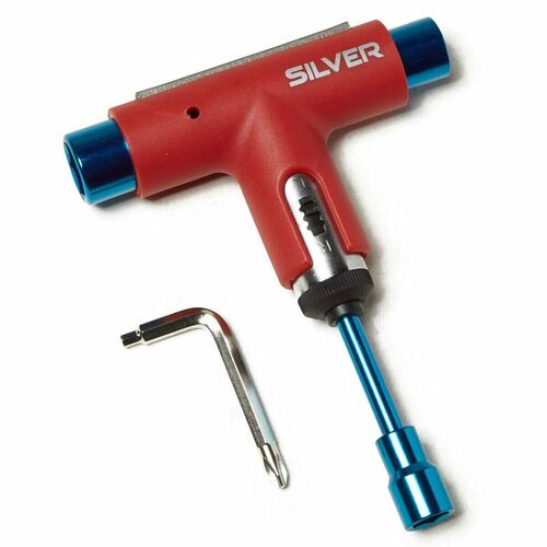 Silver Tool Ratchet Red/Blue