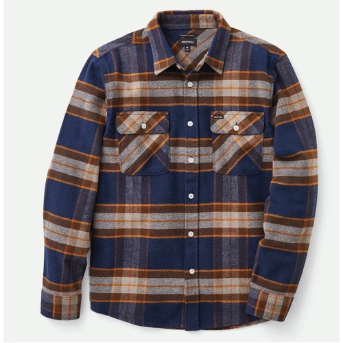 Brixton Shirt Bowery Flannel Joe Blue [Size: Mens Medium]