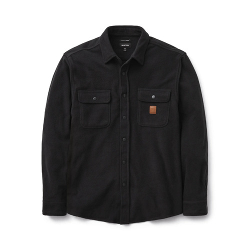 Brixton Shirt Bowery Fleece LW Arctic Stretch Black [Size: Mens Medium]