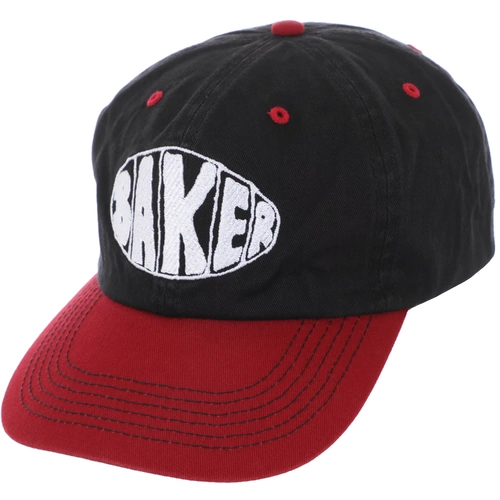 Baker Hat Sprayed Oval Black/Red
