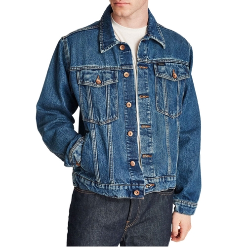 Brixton Jacket Cable Denim Worn Indigo [Size: Mens Medium]