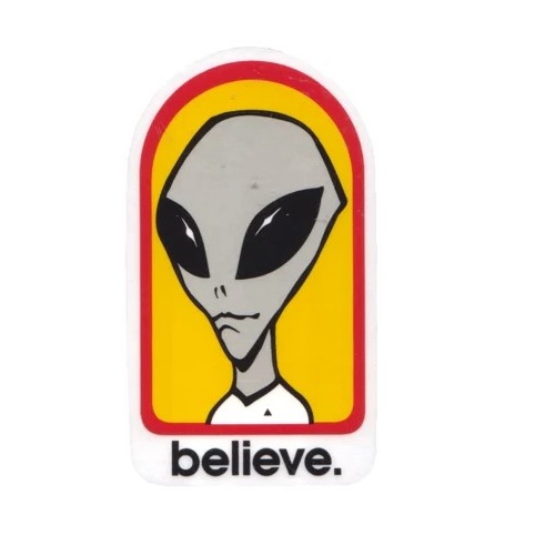 Alien Workshop Sticker Believe 3.25 inch