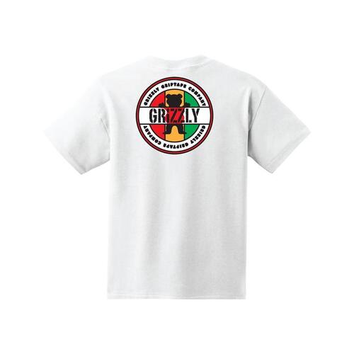 Grizzly Youth Tee Most High White [Size: Youth 10/Small]