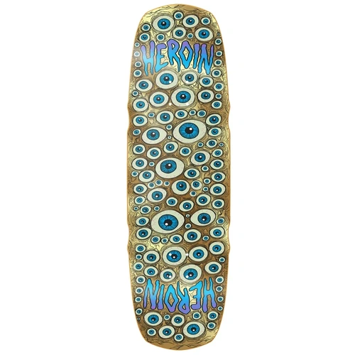 Heroin Deck Seeing Double Mutated Gold 9.5 Inch Width