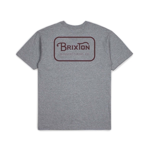 Brixton Tee Grade Standard Heather Grey/Plum [Size: Mens Medium]