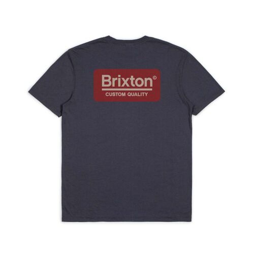 Brixton Tee Palmer Premium Washed Navy/Brick