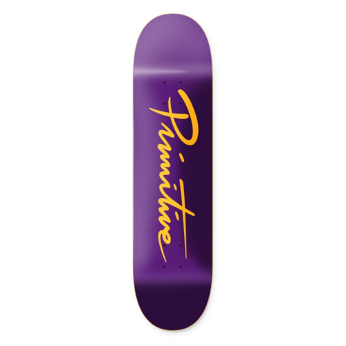 Primitive Deck Nuevo Script Purple/Yellow 8.25 Inch Width