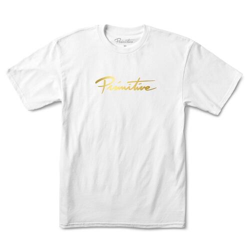 Primitive Tee Nuevo Gold Foil White [Size: Mens Medium]