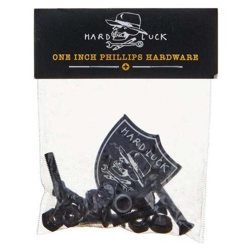 Hardluck Bolts 1 Inch Phillips Head Black