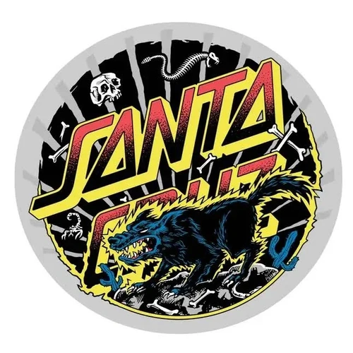 Santa Cruz Sticker Kendall Wolf Dot 3.75 Inch Width