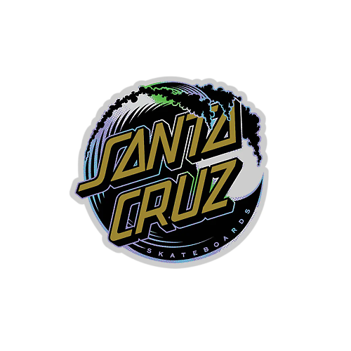 Santa Cruz Sticker Holo Wave Dot 4 inch